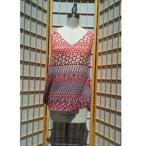 Lucky Brand Sleeveless Top w/ Cut Out Size M